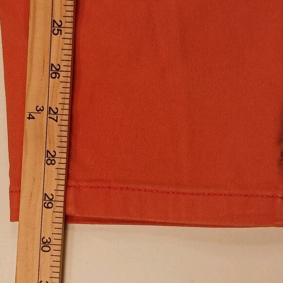 Curve Appeal Capri Jeans Women's Size 6 Coral Straight Mid Rise Cotton Blend EUC - Picture 14 of 16